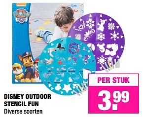 Aanbiedingen Disney outdoor stencil fun - PAW  PATROL - Geldig van 17/07/2017 tot 30/07/2017 bij Big Bazar