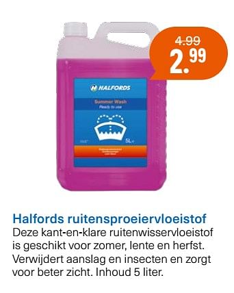 Aanbiedingen Halfords ruitensproeiervloeistof - Huismerk - Halfords - Geldig van 26/06/2017 tot 06/08/2017 bij Halfords