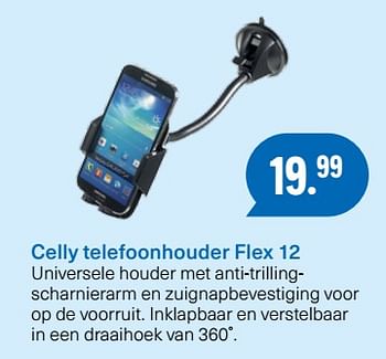 Aanbiedingen Celly telefoonhouder flex 12 - Huismerk - Halfords - Geldig van 26/06/2017 tot 06/08/2017 bij Halfords