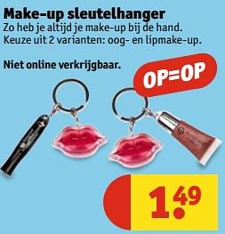 Aanbiedingen Make-up sleutelhanger - Huismerk - Kruidvat - Geldig van 11/07/2017 tot 23/07/2017 bij Kruidvat