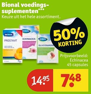 Aanbiedingen Echinacea - Bional - Geldig van 11/07/2017 tot 23/07/2017 bij Kruidvat