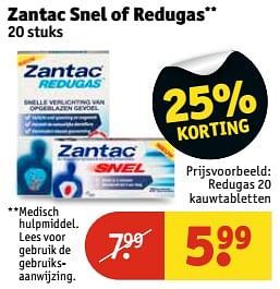 Aanbiedingen Redugas 20 kauwtabletten - Zantac - Geldig van 11/07/2017 tot 23/07/2017 bij Kruidvat