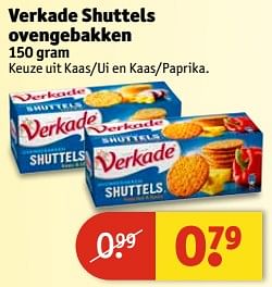 Aanbiedingen Verkade shuttels ovengebakken - Verkade - Geldig van 11/07/2017 tot 23/07/2017 bij Kruidvat