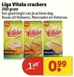 Aanbiedingen Liga vitalu crackers - Liga - Geldig van 11/07/2017 tot 23/07/2017 bij Kruidvat