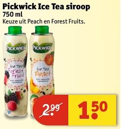 Aanbiedingen Pickwick ice tea siroop - Pickwick - Geldig van 11/07/2017 tot 23/07/2017 bij Kruidvat