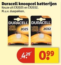 Aanbiedingen Duracell knoopcel batterijen - Duracell - Geldig van 11/07/2017 tot 23/07/2017 bij Kruidvat