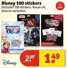 Aanbiedingen Disney 100 stickers - Disney - Geldig van 11/07/2017 tot 23/07/2017 bij Kruidvat