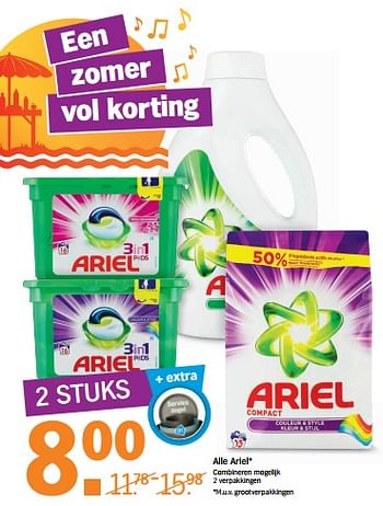 Aanbiedingen Alle ariel - Ariel - Geldig van 15/07/2017 tot 22/07/2017 bij Albert Heijn