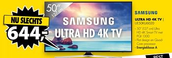 Aanbiedingen Samsung ultra hd 4k tv ue50ku6020 - Samsung - Geldig van 15/07/2017 tot 23/07/2017 bij Expert
