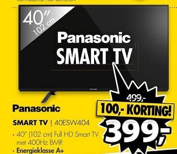 Aanbiedingen Panasonic smart tv 40esw404 - Panasonic - Geldig van 15/07/2017 tot 23/07/2017 bij Expert