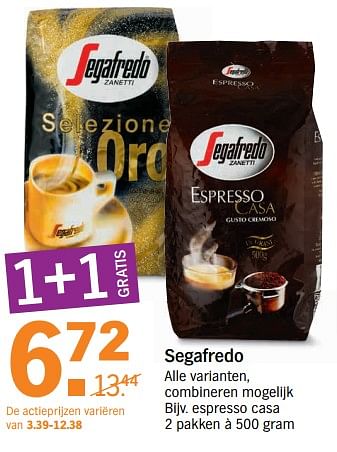Aanbiedingen Espresso casa - Segafredo - Geldig van 15/07/2017 tot 22/07/2017 bij Albert Heijn