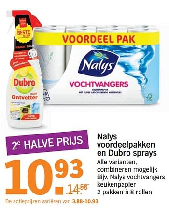 Aanbiedingen Nalys vochtvangers keukenpapier - Nalys - Geldig van 15/07/2017 tot 22/07/2017 bij Albert Heijn