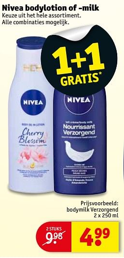 Aanbiedingen Nivea bodylotion of -milk - Nivea - Geldig van 16/07/2017 tot 23/07/2017 bij Kruidvat