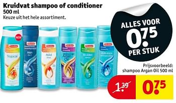Aanbiedingen Kruidvat shampoo of conditioner - Huismerk - Kruidvat - Geldig van 16/07/2017 tot 23/07/2017 bij Kruidvat