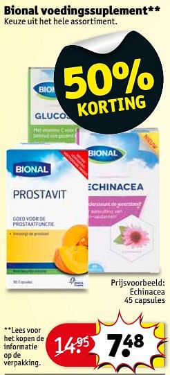 Aanbiedingen Bional voedingssuplement - Bional - Geldig van 16/07/2017 tot 23/07/2017 bij Kruidvat
