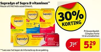 Aanbiedingen Supradyn of supra d vitaminen - Supradyn - Geldig van 16/07/2017 tot 23/07/2017 bij Kruidvat