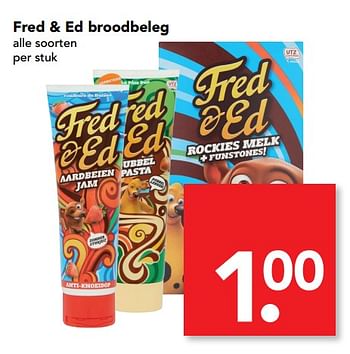 Aanbiedingen Fred + ed broodbeleg - Fred &amp; Ed - Geldig van 16/07/2017 tot 22/07/2017 bij Deen Supermarkten
