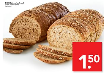 Aanbiedingen Deen bakkersvloerbrood donker zonne of granen heel brood - Huismerk deen supermarkt - Geldig van 16/07/2017 tot 22/07/2017 bij Deen Supermarkten