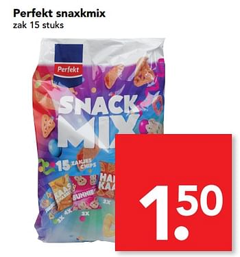 Aanbiedingen Perfekt snaxkmix - Perfekt - Geldig van 16/07/2017 tot 22/07/2017 bij Deen Supermarkten