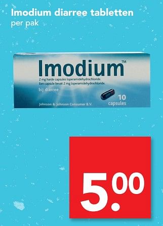Aanbiedingen Imodium diarree tabletten - Imodium - Geldig van 16/07/2017 tot 22/07/2017 bij Deen Supermarkten