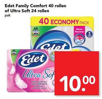 Aanbiedingen Edet family comfort of ultra soft - Edet - Geldig van 16/07/2017 tot 22/07/2017 bij Deen Supermarkten