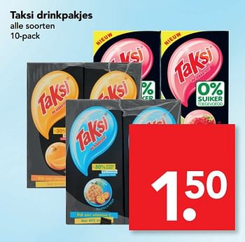 Aanbiedingen Taksi drinkpakjes - Taksi - Geldig van 16/07/2017 tot 22/07/2017 bij Deen Supermarkten