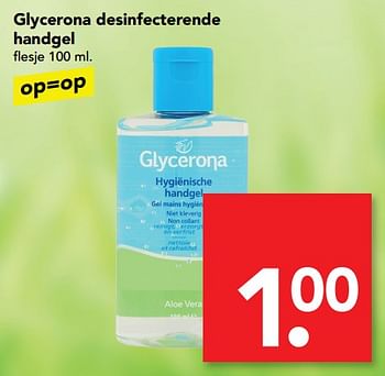 Aanbiedingen Glycerona desinfecterende handgel - Glycerona - Geldig van 16/07/2017 tot 22/07/2017 bij Deen Supermarkten