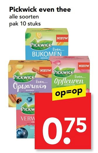 Aanbiedingen Pickwick even thee - Pickwick - Geldig van 16/07/2017 tot 22/07/2017 bij Deen Supermarkten