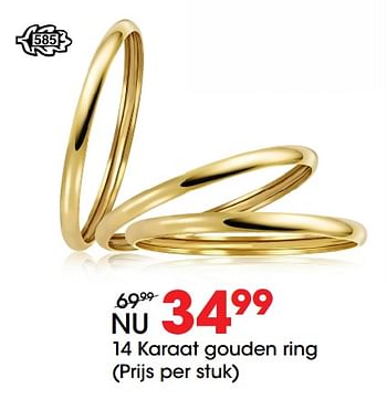 Aanbiedingen 14 karaat gouden ring - Huismerk - Lucardi - Geldig van 16/07/2017 tot 30/07/2017 bij Lucardi
