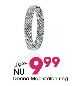 Aanbiedingen Donna mae stalen ring - Donna Mae  - Geldig van 16/07/2017 tot 30/07/2017 bij Lucardi