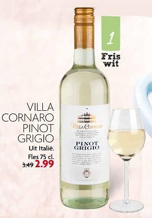 Aanbiedingen Villa cornaro pinot grigio - Witte wijnen - Geldig van 16/07/2017 tot 22/07/2017 bij Deka Markt