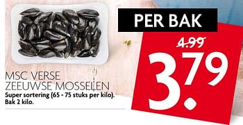 Aanbiedingen Msc verse zeeuwse mosselen - Huismerk - Deka Markt - Geldig van 16/07/2017 tot 22/07/2017 bij Deka Markt
