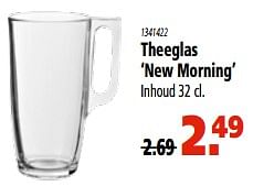 Aanbiedingen Theeglas new morning - Huismerk - Novy - Geldig van 13/07/2017 tot 26/07/2017 bij Novy