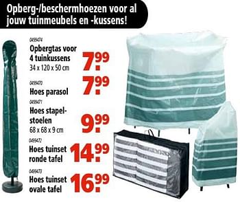 Aanbiedingen Opbergtas voor 4 tuinkussens - Huismerk - Novy - Geldig van 13/07/2017 tot 26/07/2017 bij Novy