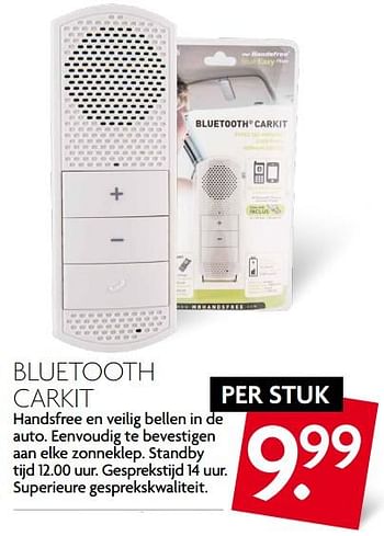 Aanbiedingen Bluetooth carkit - Huismerk - Deka Markt - Geldig van 16/07/2017 tot 22/07/2017 bij Deka Markt