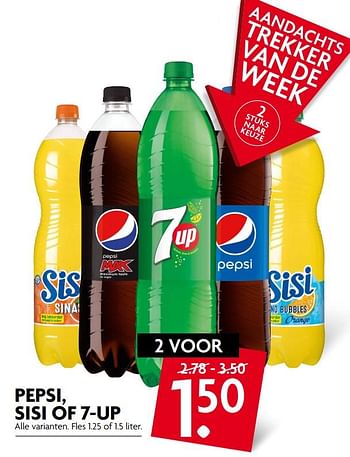 Aanbiedingen Pepsi, sisi of 7-up - Huismerk - Deka Markt - Geldig van 16/07/2017 tot 22/07/2017 bij Deka Markt