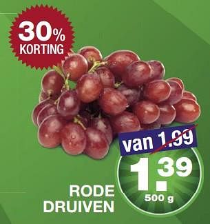 Aanbiedingen Rode druiven - Huismerk - Aldi - Geldig van 16/07/2017 tot 23/07/2017 bij Aldi