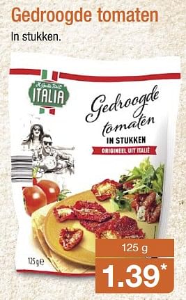 Aanbiedingen Gedroogde tomaten - ITALIA  - Geldig van 16/07/2017 tot 23/07/2017 bij Aldi