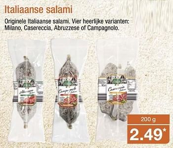 Aanbiedingen Italiaanse salami - ITALIA  - Geldig van 16/07/2017 tot 23/07/2017 bij Aldi