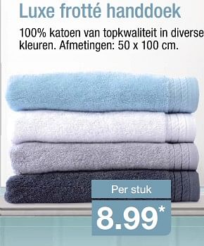 Aanbiedingen Luxe frotté handdoek - Huismerk - Aldi - Geldig van 16/07/2017 tot 23/07/2017 bij Aldi