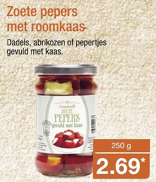 Aanbiedingen Zoete pepers met roomkaas - Huismerk - Aldi - Geldig van 16/07/2017 tot 23/07/2017 bij Aldi