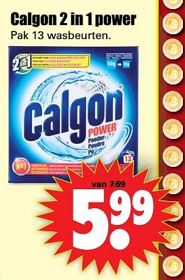 Aanbiedingen Calgon 2 in 1 power - Calgon - Geldig van 16/07/2017 tot 22/07/2017 bij Lekker Doen