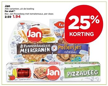 Aanbiedingen Jan pizzadeeg met tomatensaus - Jan - Geldig van 16/07/2017 tot 22/07/2017 bij Plus