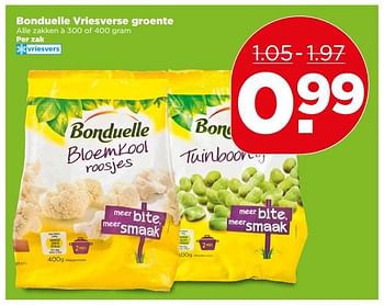 Aanbiedingen Bonduelle vriesverse groente - Bonduelle - Geldig van 16/07/2017 tot 22/07/2017 bij Plus