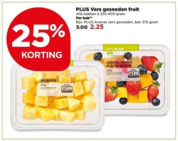 Aanbiedingen Plus ananas vers gesneden - Huismerk - Plus - Geldig van 16/07/2017 tot 22/07/2017 bij Plus