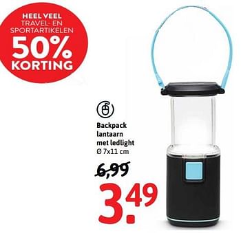 Aanbiedingen Backpack lantaarn met ledlight - Huismerk - Xenos - Geldig van 16/07/2017 tot 30/07/2017 bij Xenos