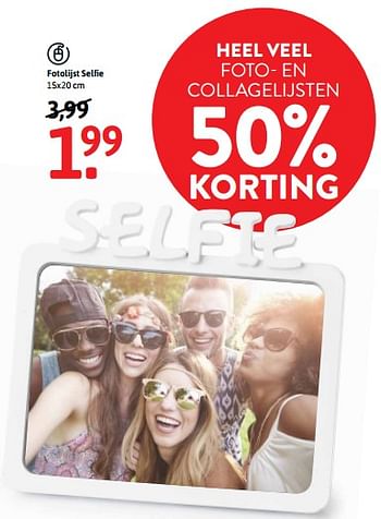 Aanbiedingen Fotolijst selfie - Huismerk - Xenos - Geldig van 16/07/2017 tot 30/07/2017 bij Xenos