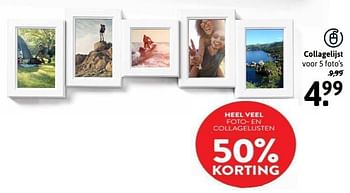 Aanbiedingen Collagelijst voor 5 foto`s - Huismerk - Xenos - Geldig van 16/07/2017 tot 30/07/2017 bij Xenos