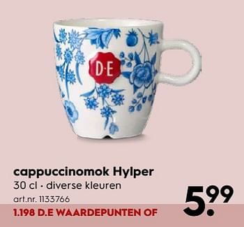 Aanbiedingen Cappuccinomok hylper - Douwe Egberts - Geldig van 15/07/2017 tot 26/07/2017 bij Blokker