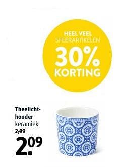 Aanbiedingen Theelichthouder keramiek - Huismerk - Xenos - Geldig van 16/07/2017 tot 30/07/2017 bij Xenos